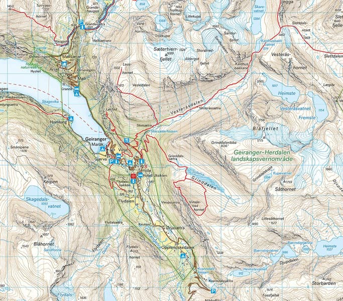 Turkart Tafjordfjella & Reinheimen 1:50 000, view: 3