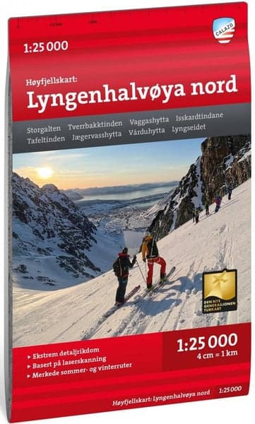 Høyfjellskart Lyngenhalvøya nord 1:25 000, view: 0