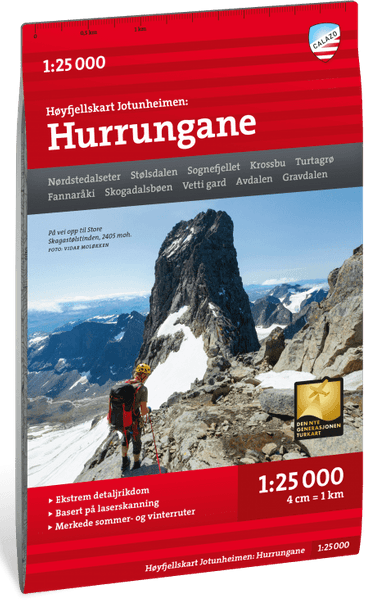 Høyfjellskart Jotunheimen: Hurrungane 1:25 000, view: 0