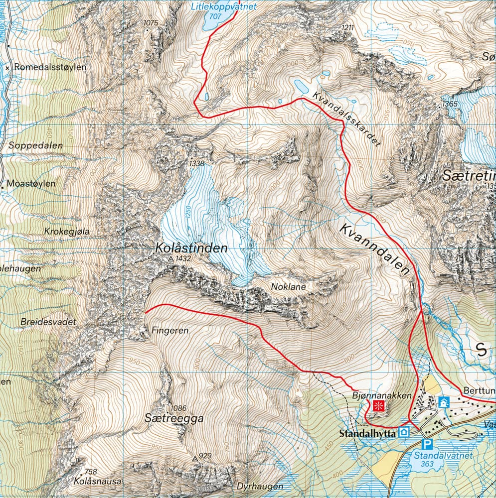 Høyfjellskart Sunnmøre: Ørsta & Volda 1:30 000, view: 2