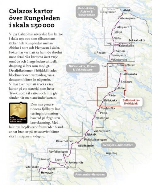 Kungsleden: Saltaluokta – Kvikkjokk 1:50.000 (2nd ed), view: 1