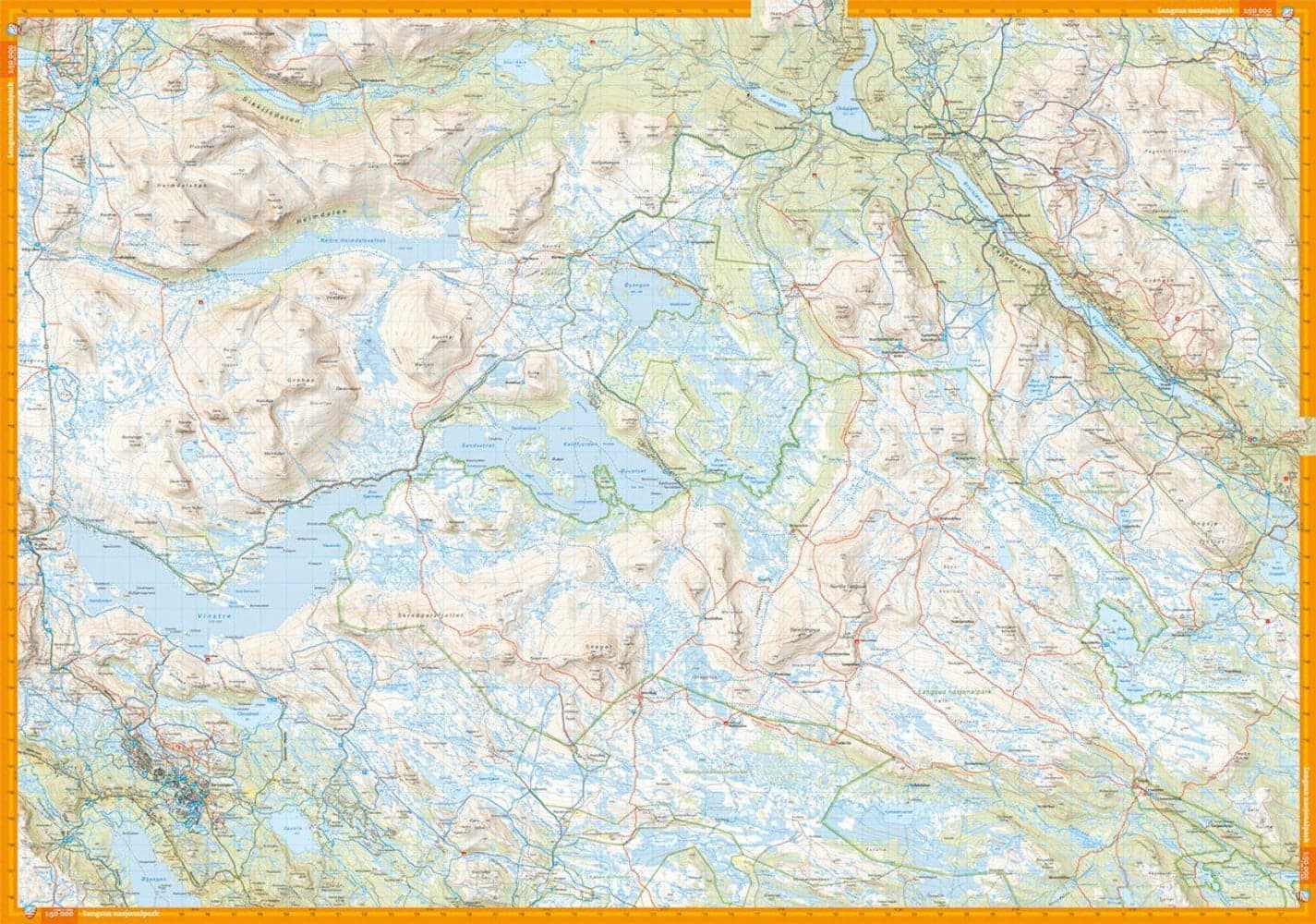 Turkart Langsua Nasjonalpark och Spåtind 1:50 000, view: 4