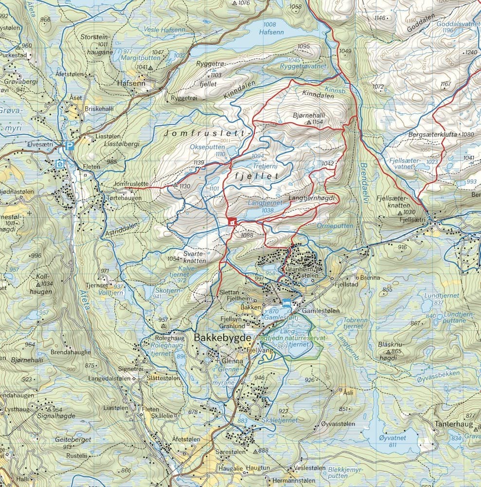 Turkart Langsua Nasjonalpark och Spåtind 1:50 000, view: 2