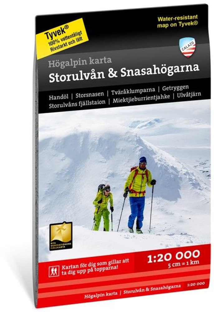 Högalpin kart Storulvån & Snasahögarna 1:20 000, view: 0