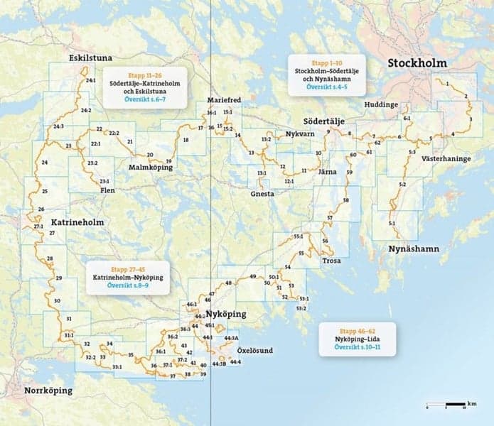 Friluftsatlas Sörmlandsleden 1:50 000 3:e upplagan, view: 2