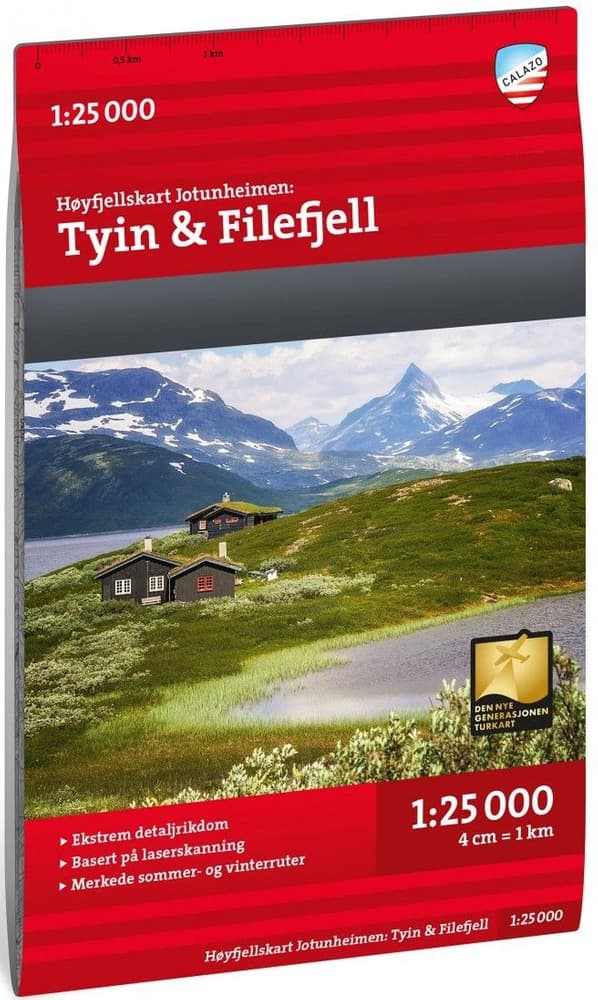 Høyfjellskart Jotunheimen: Tyin 1:25 000, view: 0