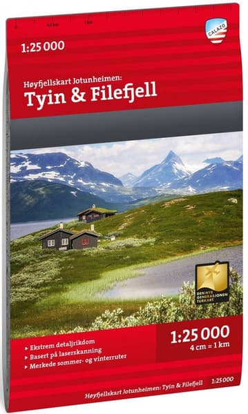 Høyfjellskart Jotunheimen: Tyin 1:25 000, view: 0