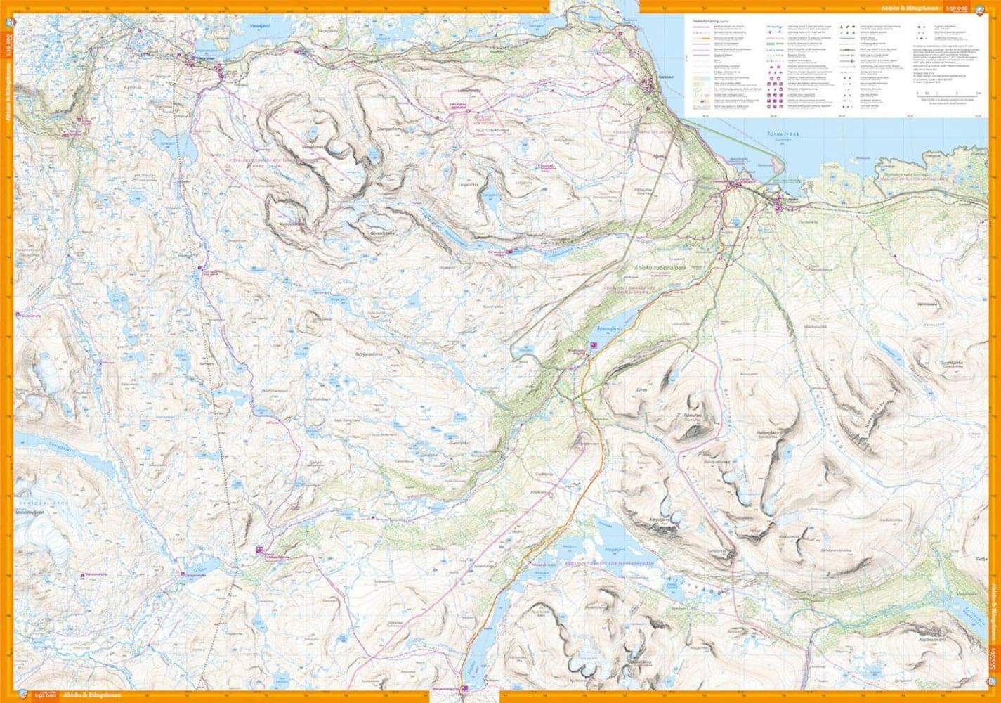 fjellkart Kebnekaise, Abisko & Riksgränsen 1:50 000, view: 2