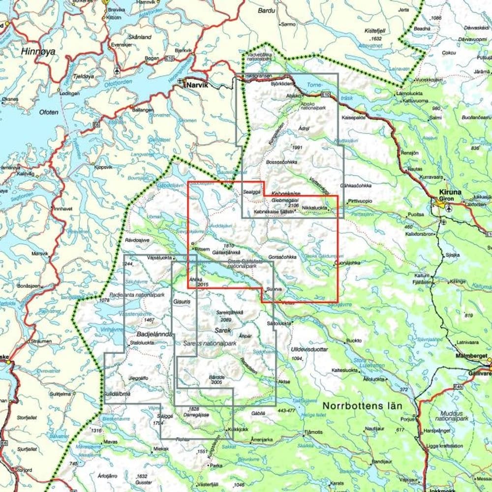 fjellkart Nikkaluokta, Ritsem & Vakkotavare 1:50 000, view: 1