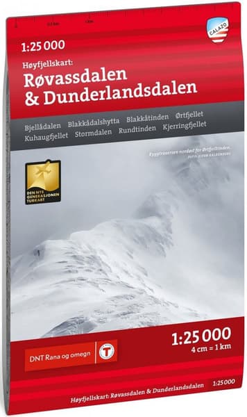 Høyfjellskart Røvassdalen & Dunderlandsdalen 1:25.000, view: 0