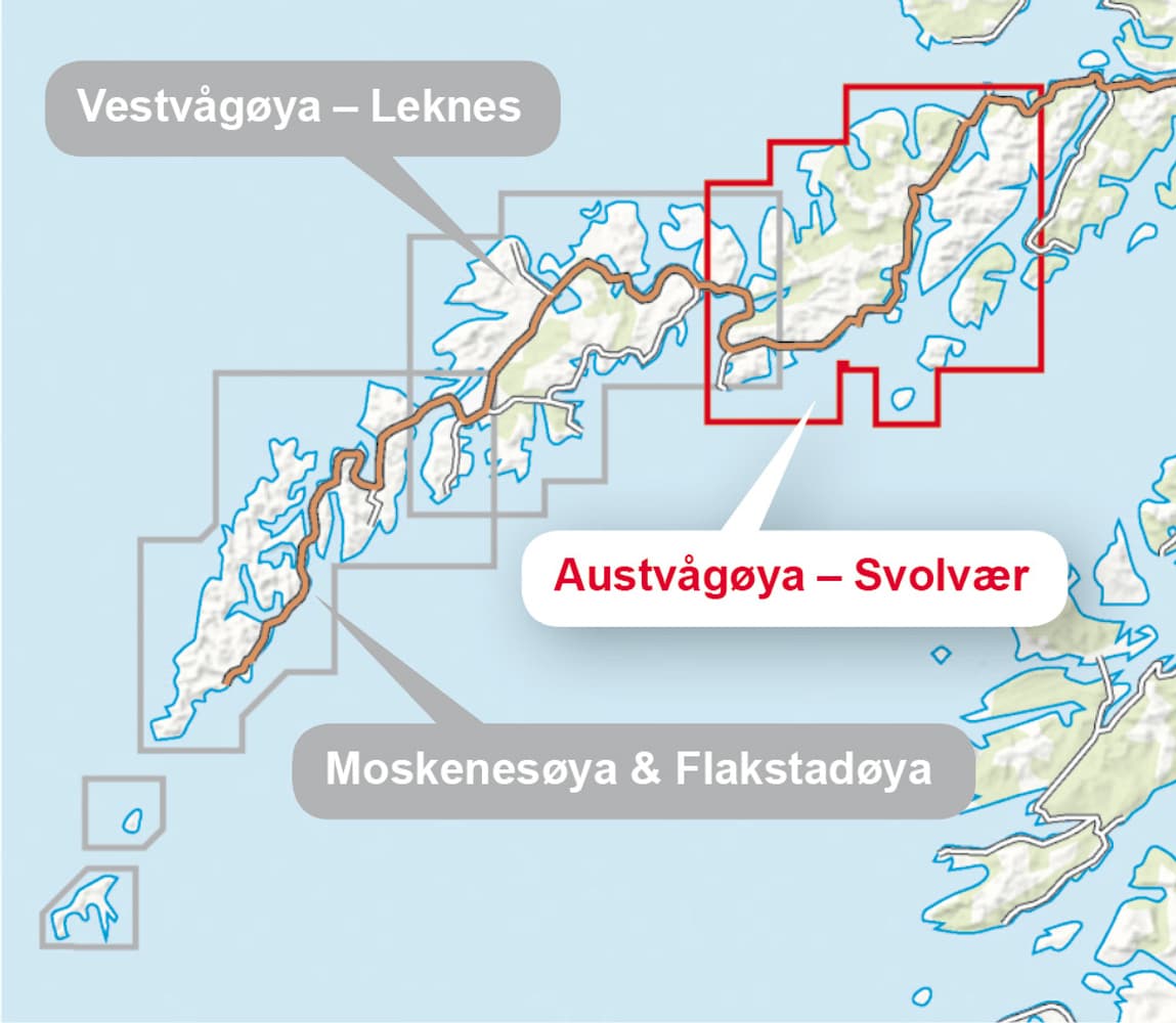 Høyfjellskart Lofoten: Austvågøya - Svolvær 1:30 000, view: 1