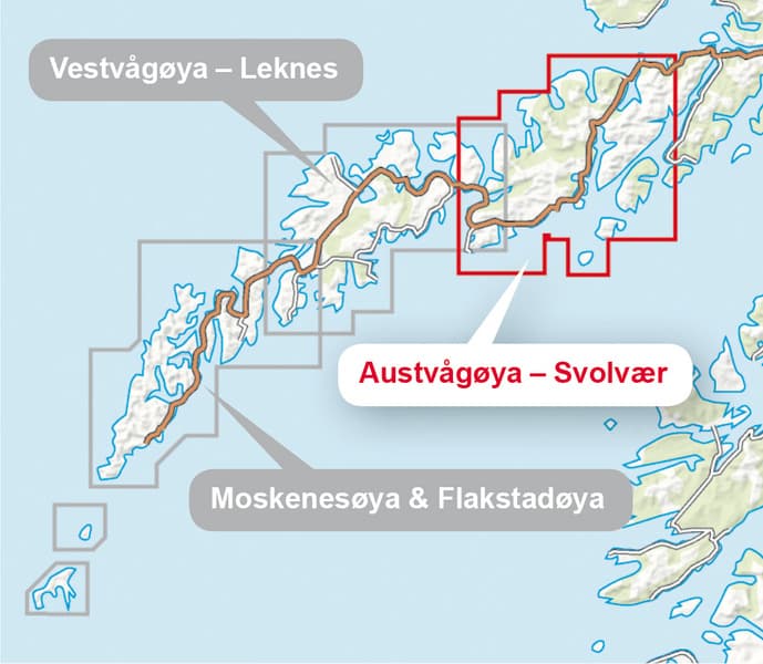 Høyfjellskart Lofoten: Austvågøya - Svolvær 1:30 000, view: 1