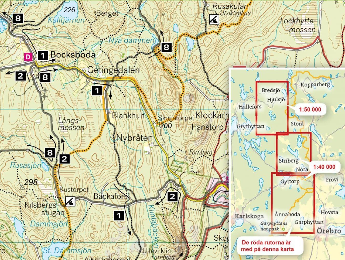Mountainbikekarta: Ånnaboda, Nora & Hjulsjö 1:40 000/1:50 000, view: 1