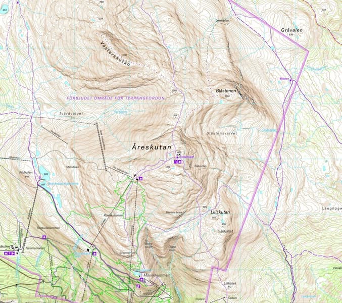 Högalpin karta: Åreskutan & Södra Årefjällen 1:20 000, productDetailPage.view: 1