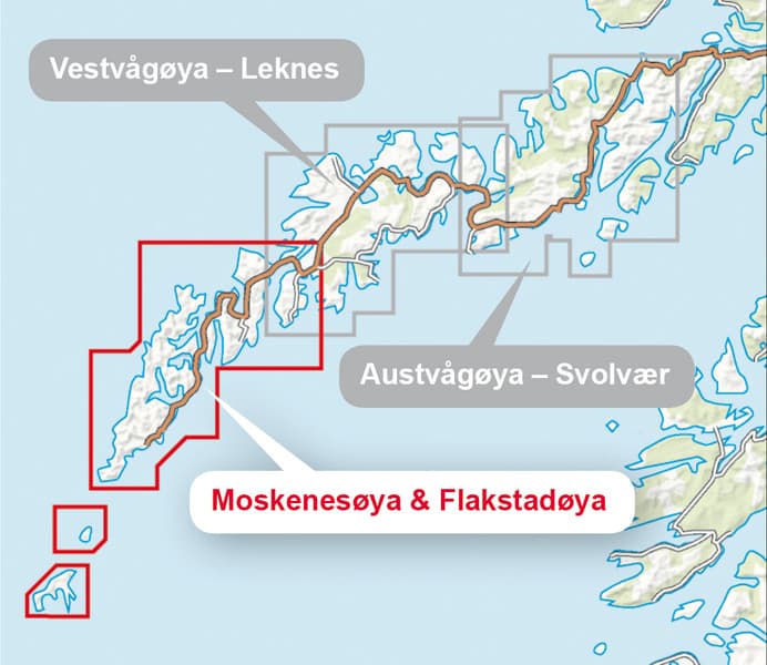 Høyfjellskart Lofoten: Moskenesøya & Flakstadøya 1:30 000, view: 1