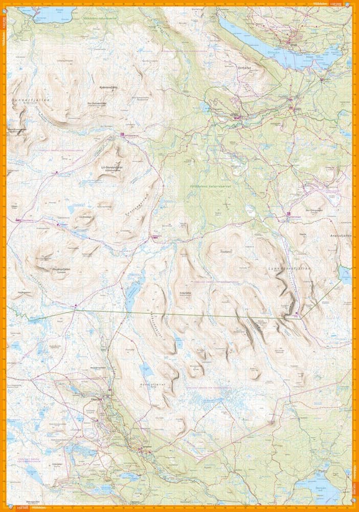 fjellkart Vålådalen, Lunndörren & Oviksfjällen 1:50 000, view: 2