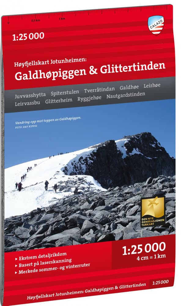 Høyfjellskart Jotunheimen: Galdhøpiggen & Glittertinden 1:25 000, view: 0