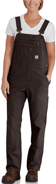 Carhartt W's Crawford Bib Overall Dark Brown - view: 2