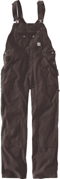 Carhartt W's Crawford Bib Overall Dark Brown - view: 0