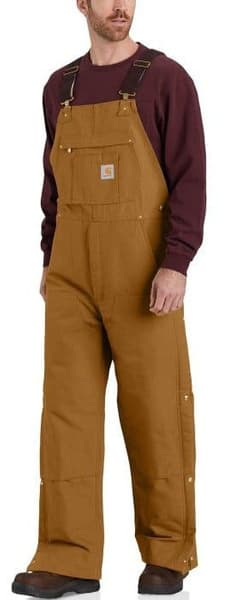Carhartt M's Firm Duck Insulated Bib Overall Carhartt Brown, view: 3