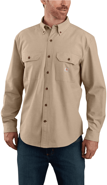 Carhartt M's Loose Chambray L/S Shirt Dark Tan Chambray, view: 1