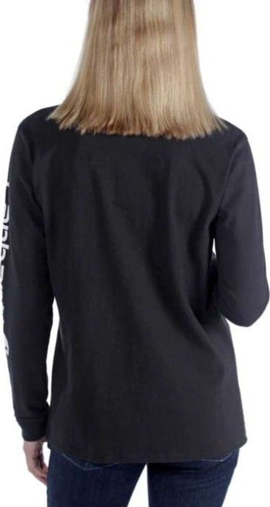 Carhartt W's Workwear Logo L/S T-Shirt Black, view: 2