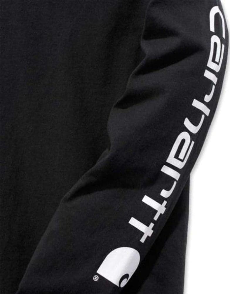 Carhartt W's Workwear Logo L/S T-Shirt Black, view: 3
