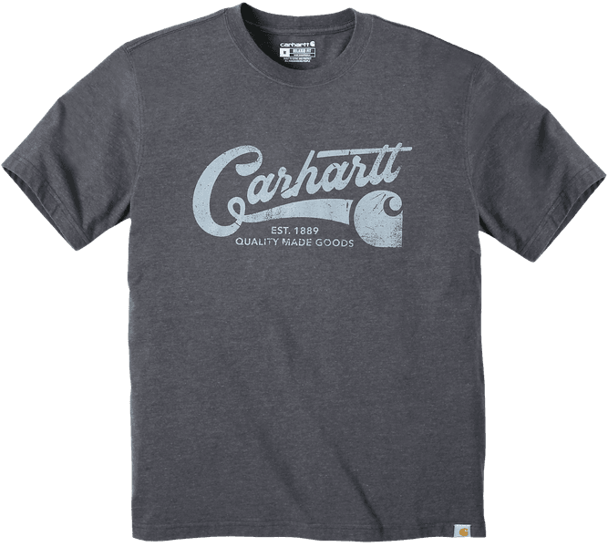 Carhartt M's S/S Script Graphic T-Shirt Carbon Heather, view: 0