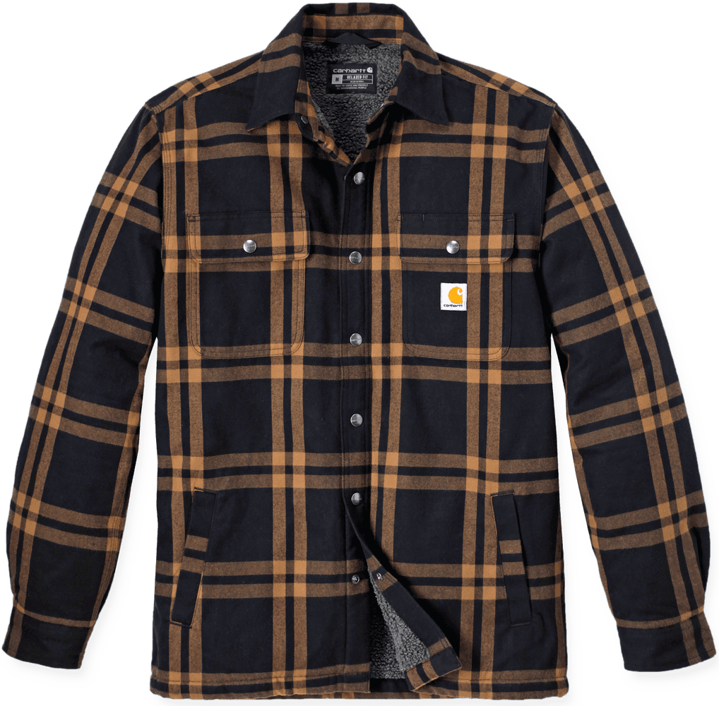 Carhartt M's Roane Hooded Shirt Jacket Black, view: 0