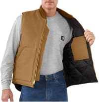 Carhartt M's Insulated Rib Collar Vest Carhartt® Brown - view: 1
