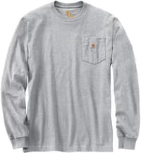 Carhartt M's Workwear Pocket L/S T-Shirt Heather Grey - view: 0
