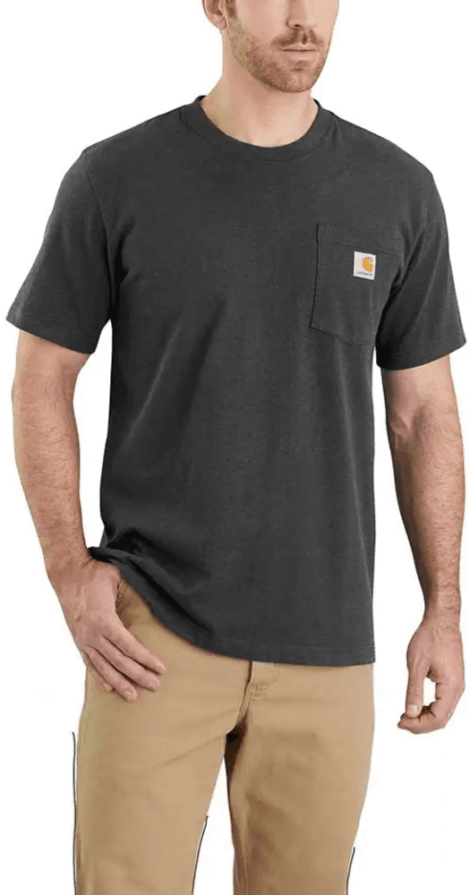 Carhartt M's Workwear Pocket S/S T-Shirt Carbon Heather, view: 1