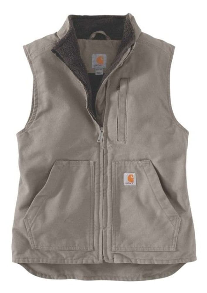 Carhartt W's Sherpa Lined Mock Neck Vest Taupe Grey, view: 0