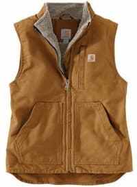 W's Sherpa Lined Mock Neck Vest Carhartt® Brown - view: 0