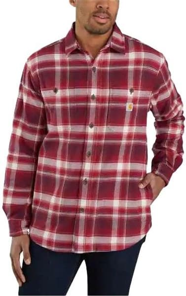 Carhartt M's Hamilton Fleece Lined Shirt Oxblood, view: 0