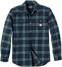 Carhartt M's Heavy Flannel L/S Plaid Shirt Frosted Balsam - view: 0
