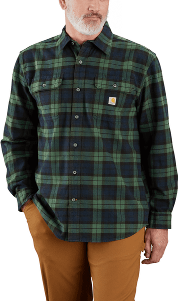 Carhartt M's Heavy Flannel L/S Plaid Shirt Frosted Balsam, view: 2