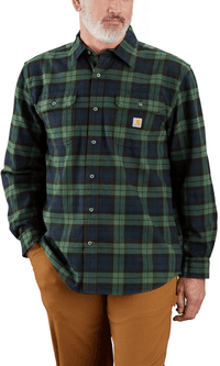 Carhartt M's Heavy Flannel L/S Plaid Shirt Frosted Balsam - view: 2