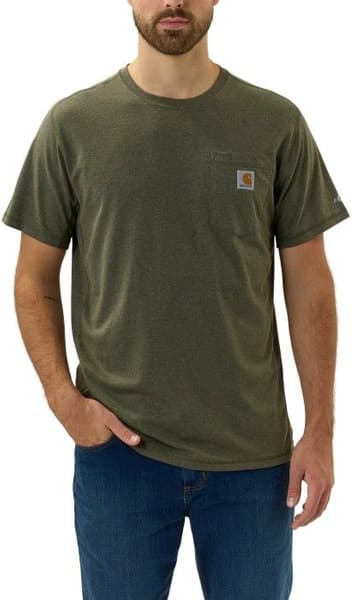Carhartt M's Force Flex Pocket T-Shirts S/S Basil Heather, view: 2