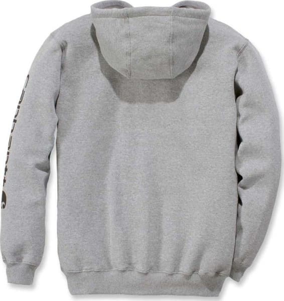 Carhartt M's Sleeve Logo Hooded Sweatshirt Heather Grey/Black, view: 1