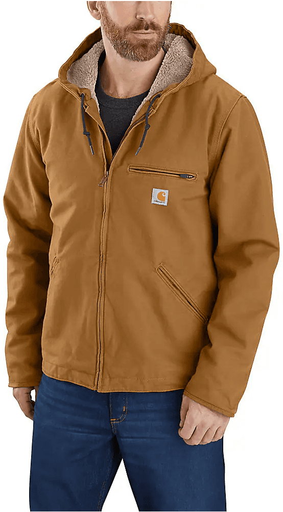 Carhartt M's Washed Duck Sherpa Lined Jacket Carhartt® Brown, view: 3