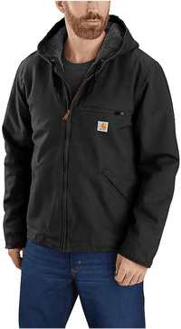 Carhartt M's Washed Duck Sherpa Lined Jacket Black - view: 2