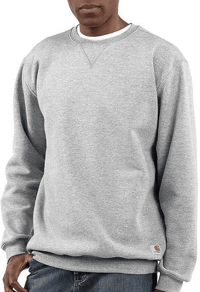 Carhartt M's Midweight Crewneck Sweatshirt Heather Grey, view: 1