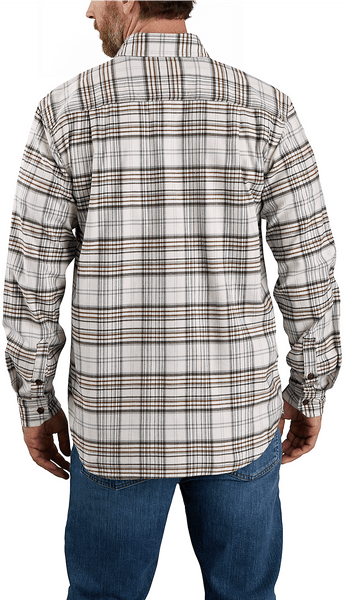 Carhartt M's Midweight Flannel L/S Plaid Shirt Malt, view: 2