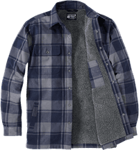 Carhartt M's Flannel Sherpa Lined Shirt Jacket Navy - view: 2
