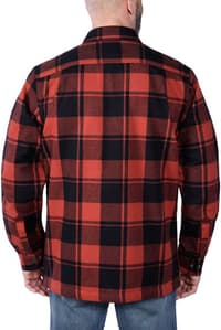 Carhartt M's Flannel Sherpa Lined Shirt Jacket Red Ochre - view: 5