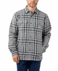 Flannel Sherpa Lined Asphalt - view: 0
