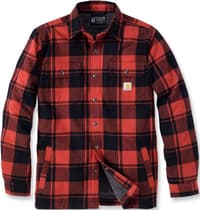 Carhartt M's Flannel Sherpa Lined Shirt Jacket Red Ochre - view: 0