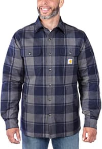 Carhartt M's Flannel Sherpa Lined Shirt Jacket Navy - view: 3