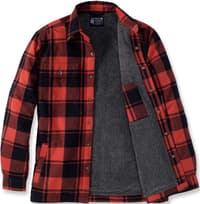 Carhartt M's Flannel Sherpa Lined Shirt Jacket Red Ochre - view: 1